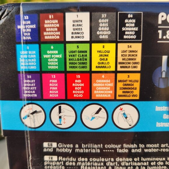 NEW 15 POSCA Paint Markers 5M Medium Tip Acrylic Paint Pens Art Supplies PC-5M 1 - Picture 5 of 16